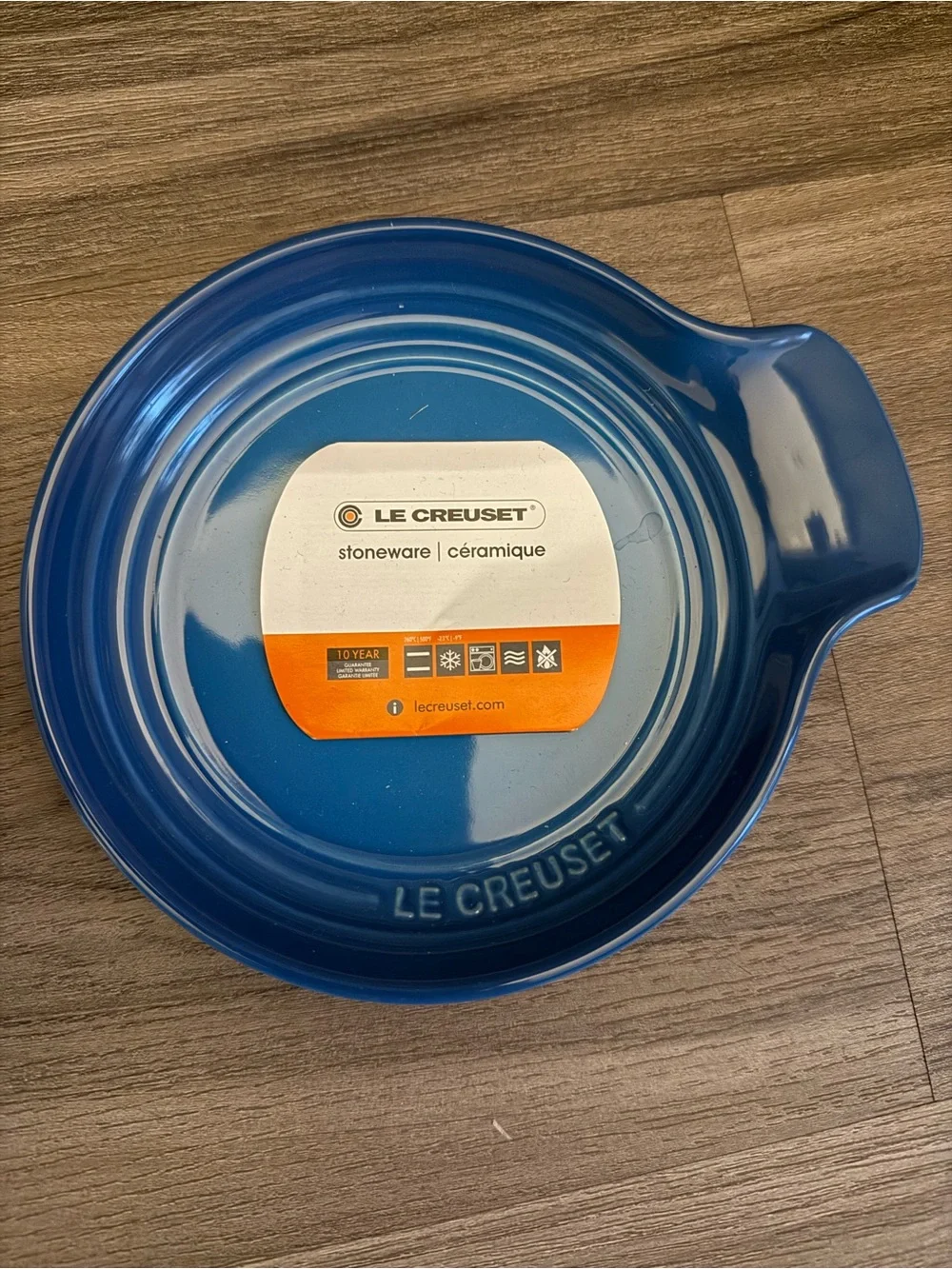 NEW Le Creuset Signature Round Spoon Rest Marseille Blue Stoneware